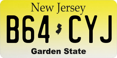 NJ license plate B64CYJ