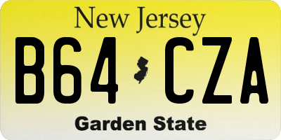 NJ license plate B64CZA