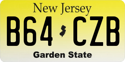 NJ license plate B64CZB