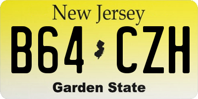 NJ license plate B64CZH