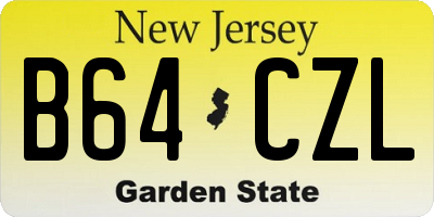 NJ license plate B64CZL