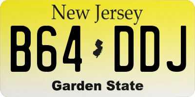 NJ license plate B64DDJ
