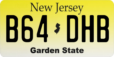 NJ license plate B64DHB