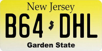 NJ license plate B64DHL