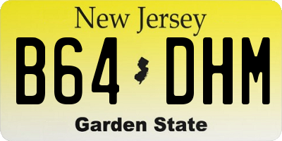NJ license plate B64DHM