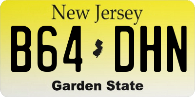 NJ license plate B64DHN