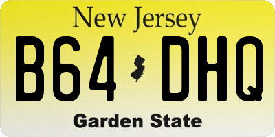 NJ license plate B64DHQ