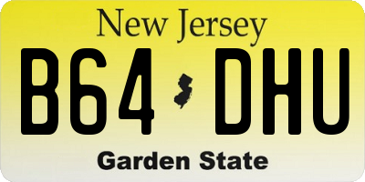 NJ license plate B64DHU