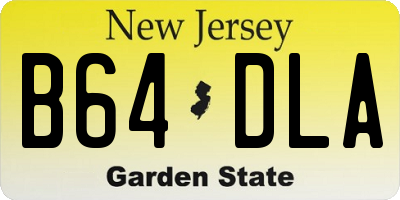 NJ license plate B64DLA