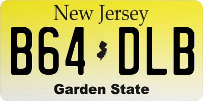 NJ license plate B64DLB