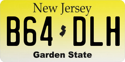 NJ license plate B64DLH