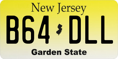 NJ license plate B64DLL