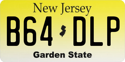 NJ license plate B64DLP