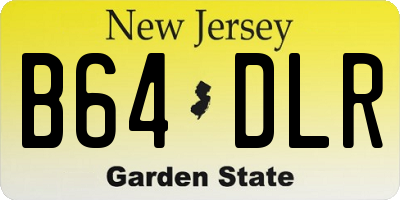 NJ license plate B64DLR