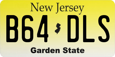 NJ license plate B64DLS
