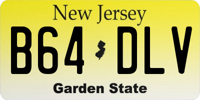 NJ license plate B64DLV