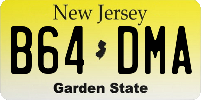 NJ license plate B64DMA