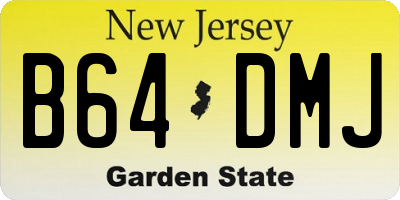 NJ license plate B64DMJ