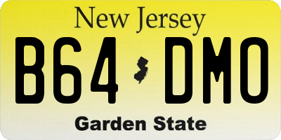 NJ license plate B64DMO