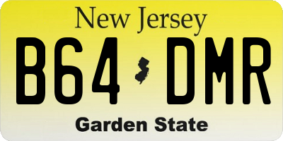 NJ license plate B64DMR