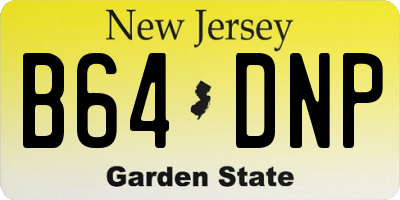 NJ license plate B64DNP
