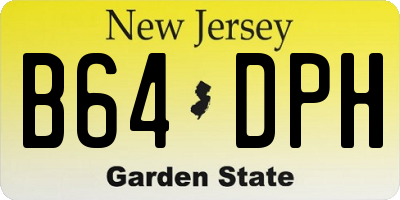 NJ license plate B64DPH