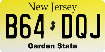 NJ license plate B64DQJ