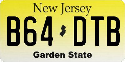 NJ license plate B64DTB