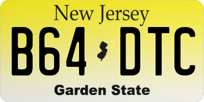 NJ license plate B64DTC