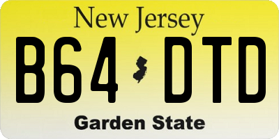 NJ license plate B64DTD