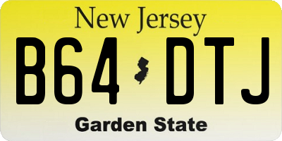 NJ license plate B64DTJ