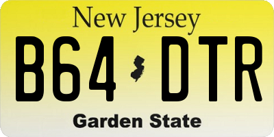 NJ license plate B64DTR