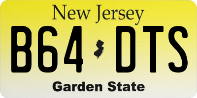 NJ license plate B64DTS