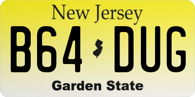 NJ license plate B64DUG