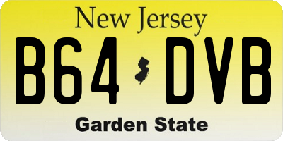 NJ license plate B64DVB