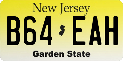 NJ license plate B64EAH