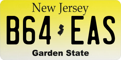 NJ license plate B64EAS