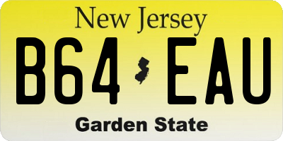 NJ license plate B64EAU
