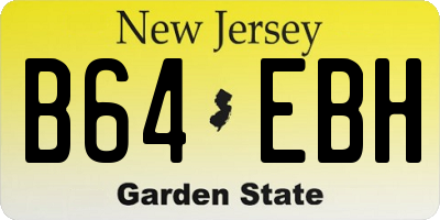NJ license plate B64EBH