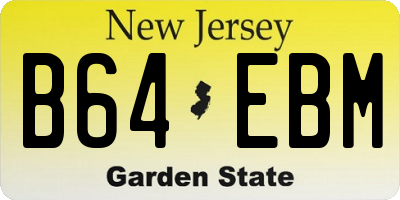 NJ license plate B64EBM