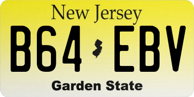 NJ license plate B64EBV