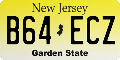 NJ license plate B64ECZ