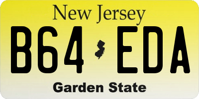 NJ license plate B64EDA