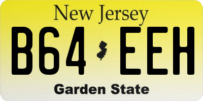 NJ license plate B64EEH