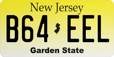NJ license plate B64EEL