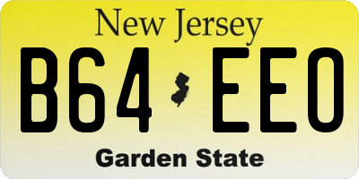 NJ license plate B64EEO