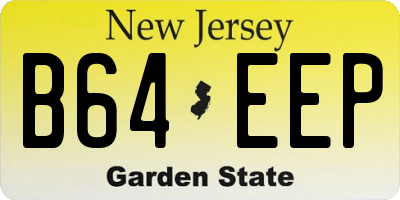 NJ license plate B64EEP