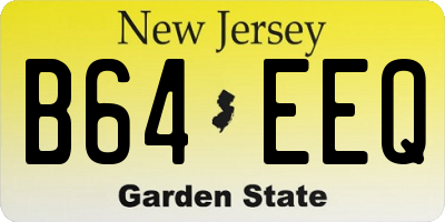 NJ license plate B64EEQ