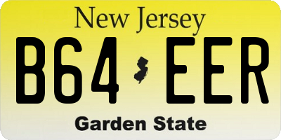 NJ license plate B64EER