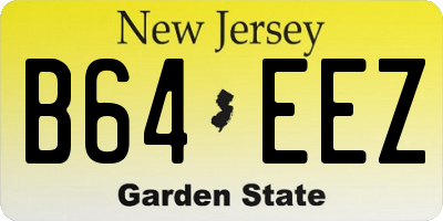 NJ license plate B64EEZ